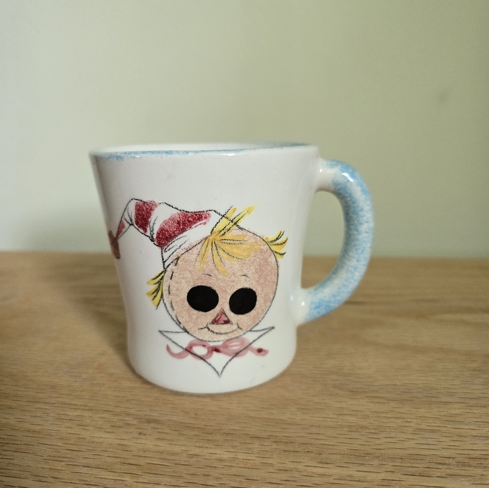 Charming White and Blue Art Mug